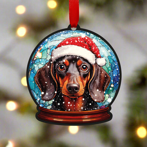 Dachshund Snow Globe Decoration